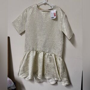 H&M Metallic Gold Dress-Girls NWT
